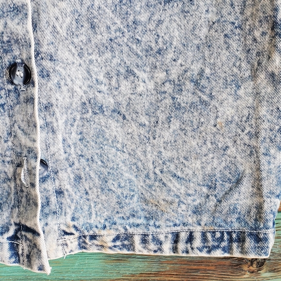 VINTAGE PARIS BLUES ACID WASH SKIRT - Picture 7 of 12